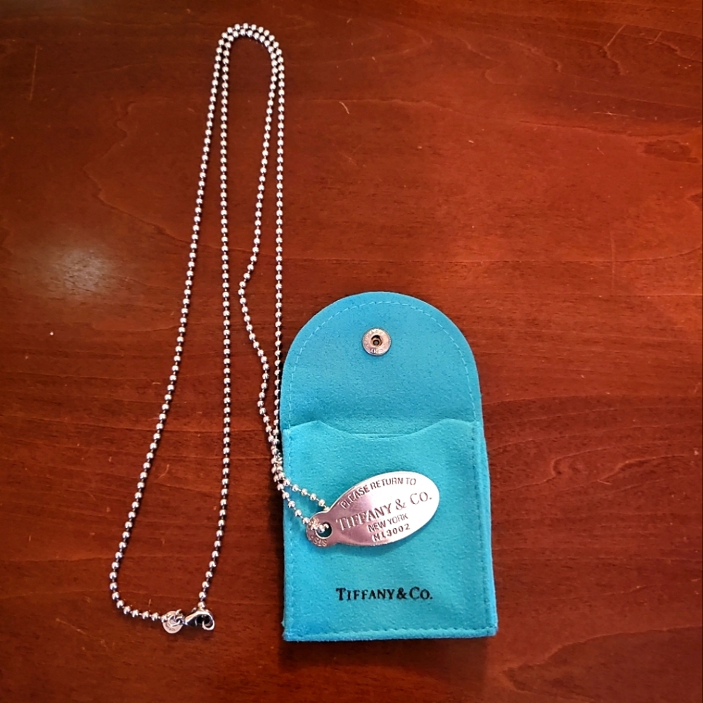 Tiffany Return to Tiffany Silver Oval Long Necklace